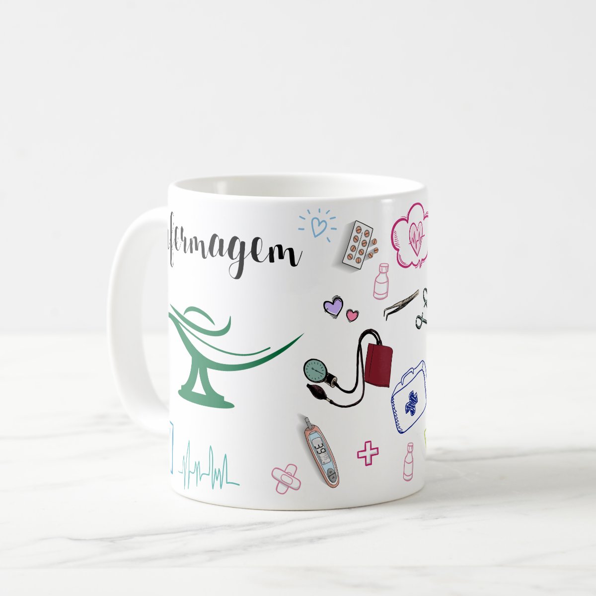 Caneca Enfermagem Presente Criativo Hospital Enfermeiros