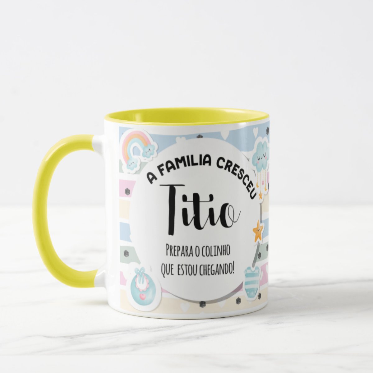 Caneca Personalizada Presente Anúncio Gravidez Gestação Tio