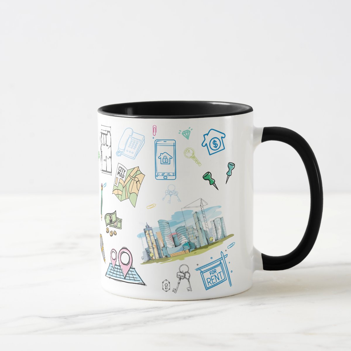 Caneca Corretor de Imóveis Presente Funcionário Imobiliária