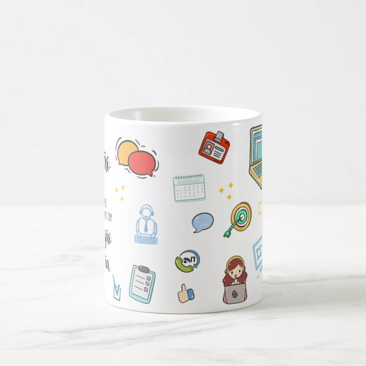 Caneca Profissão Presente Profissionais Equipe Atendimento