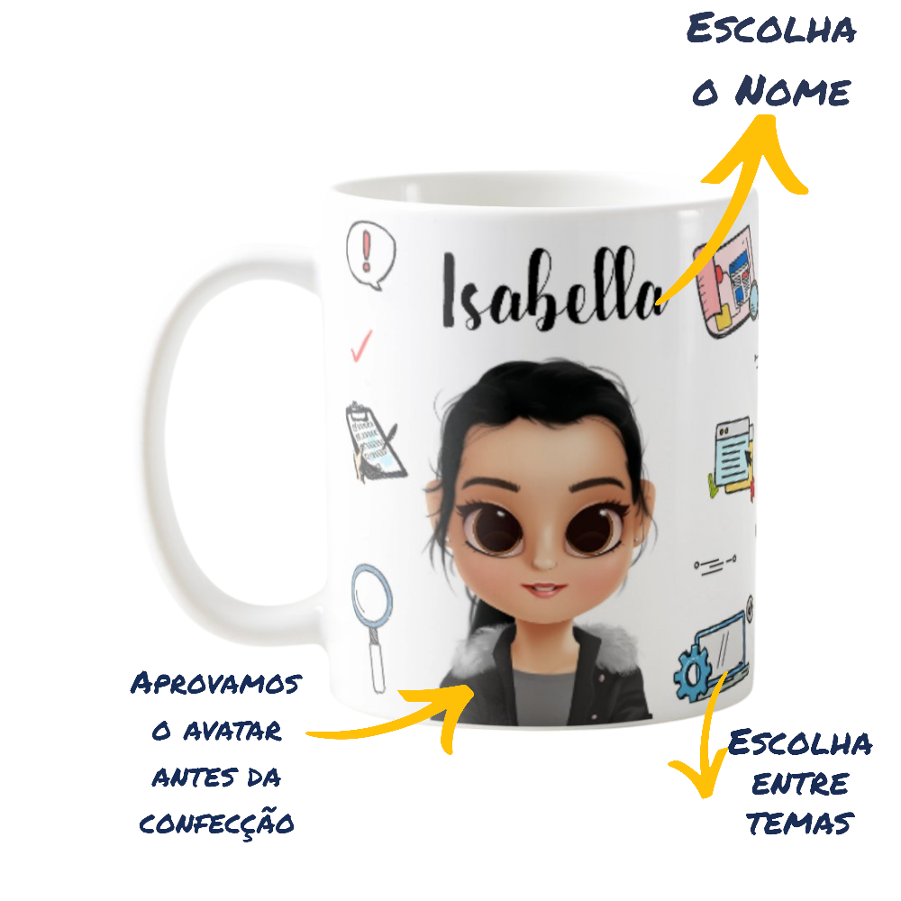 Caneca Personalizada Presente Equipe de Qualidade Ti