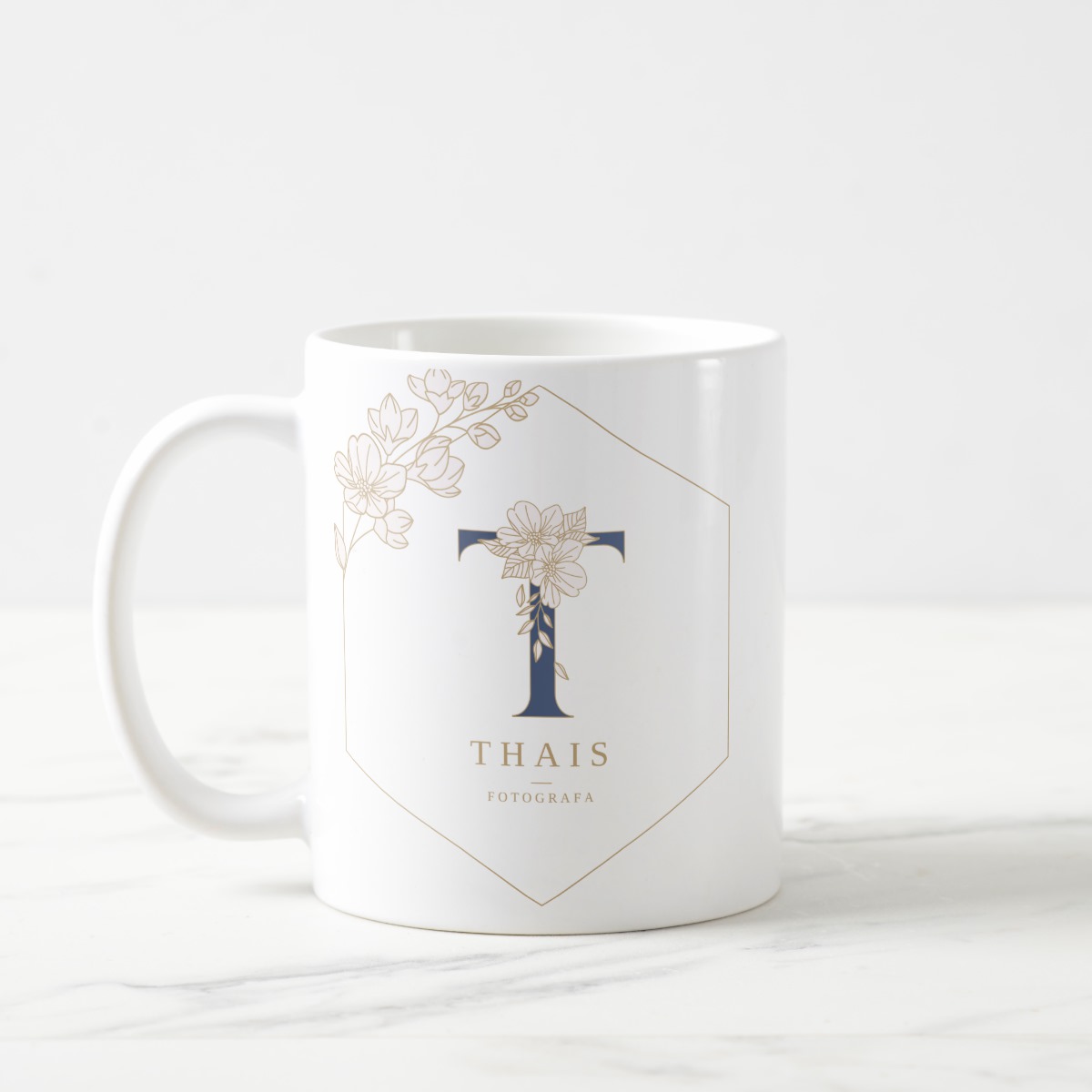 Caneca Feminina Presente com Inicial do Nome e Profissão - Profissões (Fotógrafo(a))