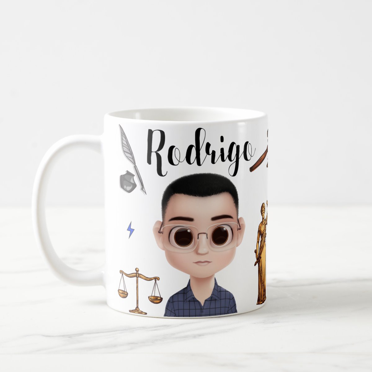 Caneca Personalizada Profissão Direito Presente Advogado - Profissões (Advogado(a))