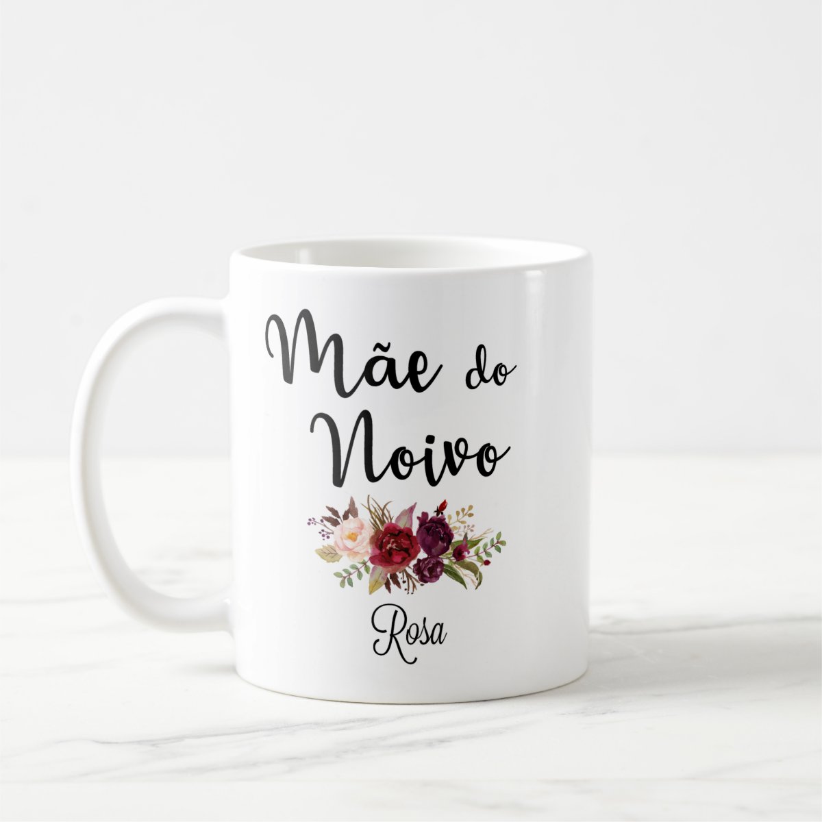 Kit 2 Canecas Lembrança Casamento Pai E Mãe Da Noivo Marsala