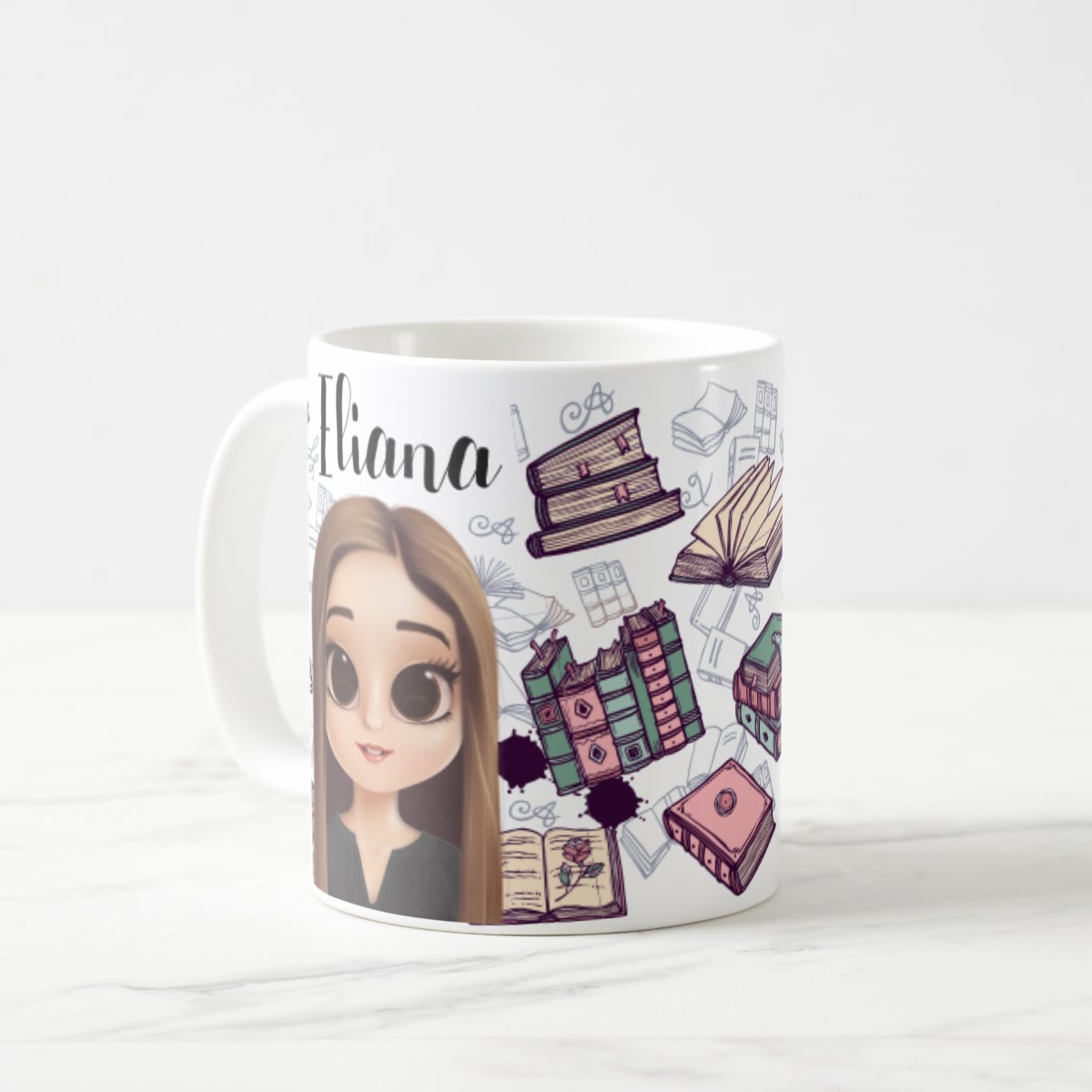Caneca Personalizada Leitora com Avatar 