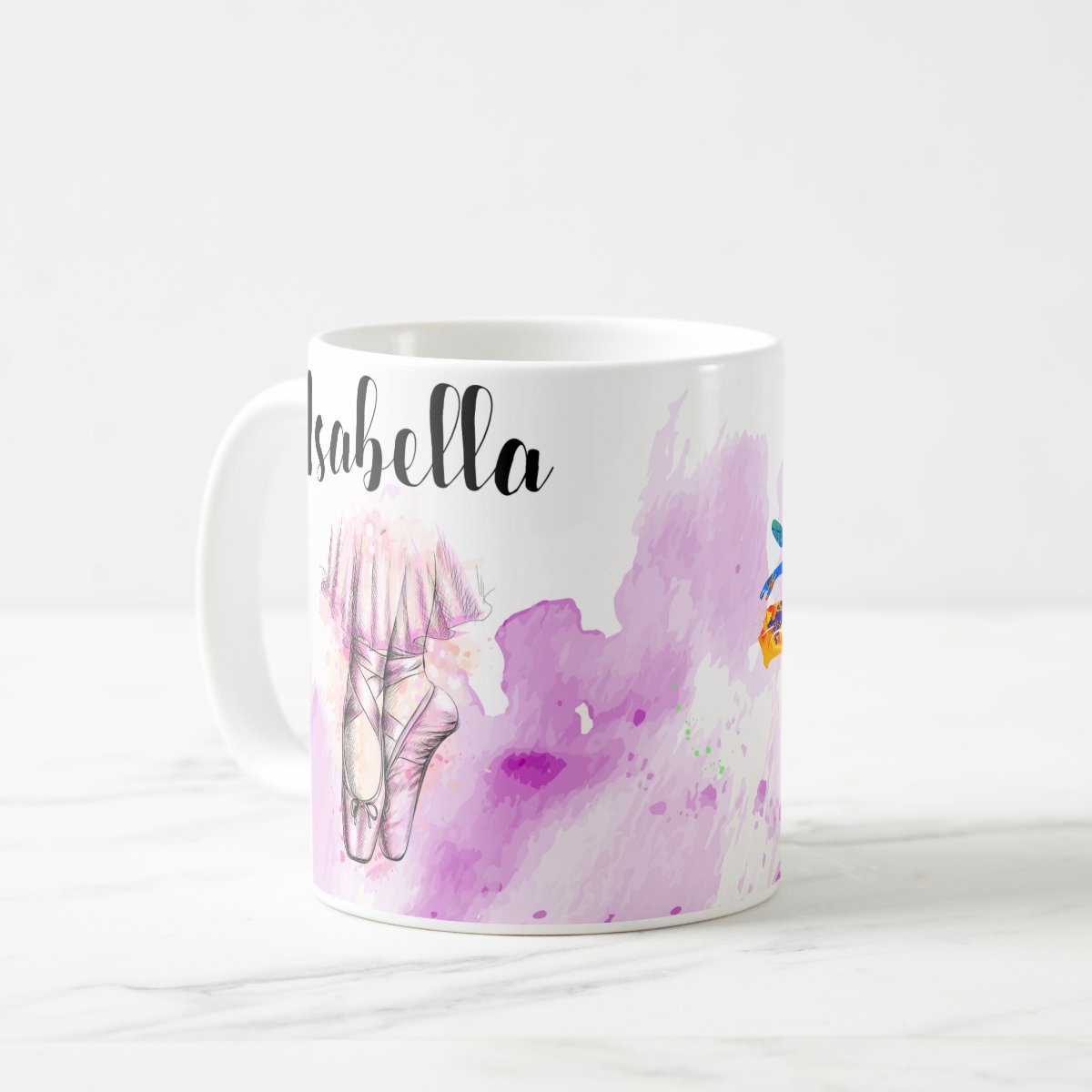 Caneca Personalizada Criativa Presente de Bailarina com Nome