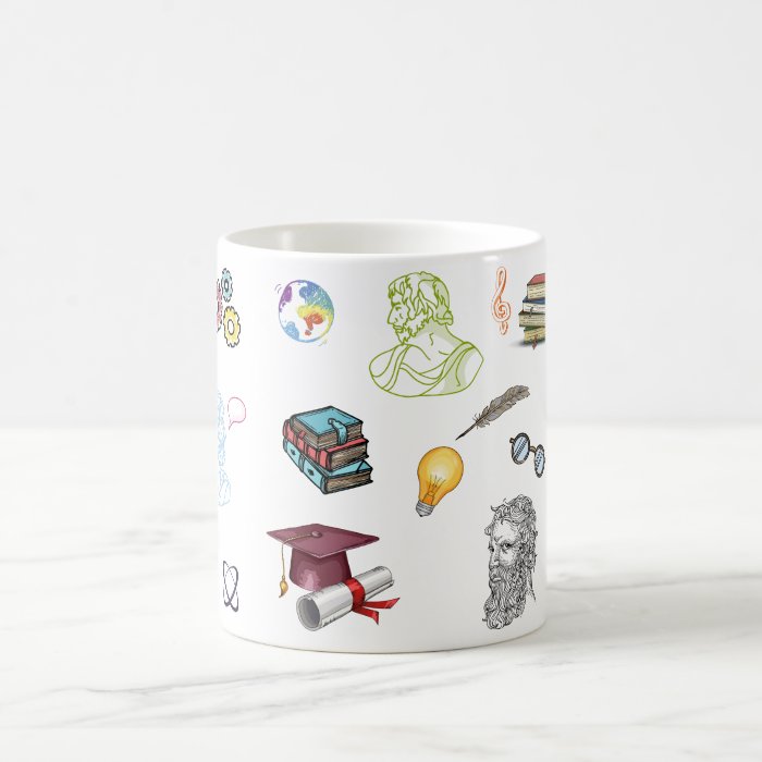 Conjunto Divertido de Almofada Decorativa e Caneca Filosofia