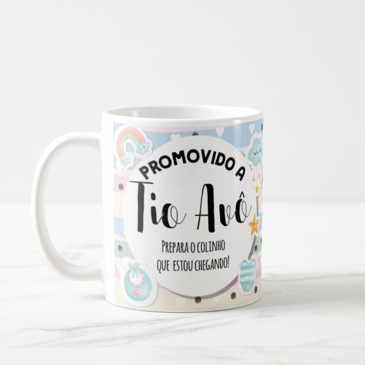 Caneca Presente Gravidez para Tio Avô Tivô Familia Cresceu - Anúncio de Gravidez (Avós)