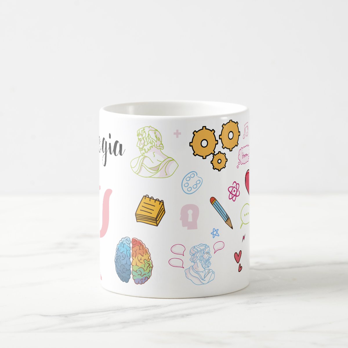 Caneca Psicologia Presente Pronta Entrega Xicara Psicóloga