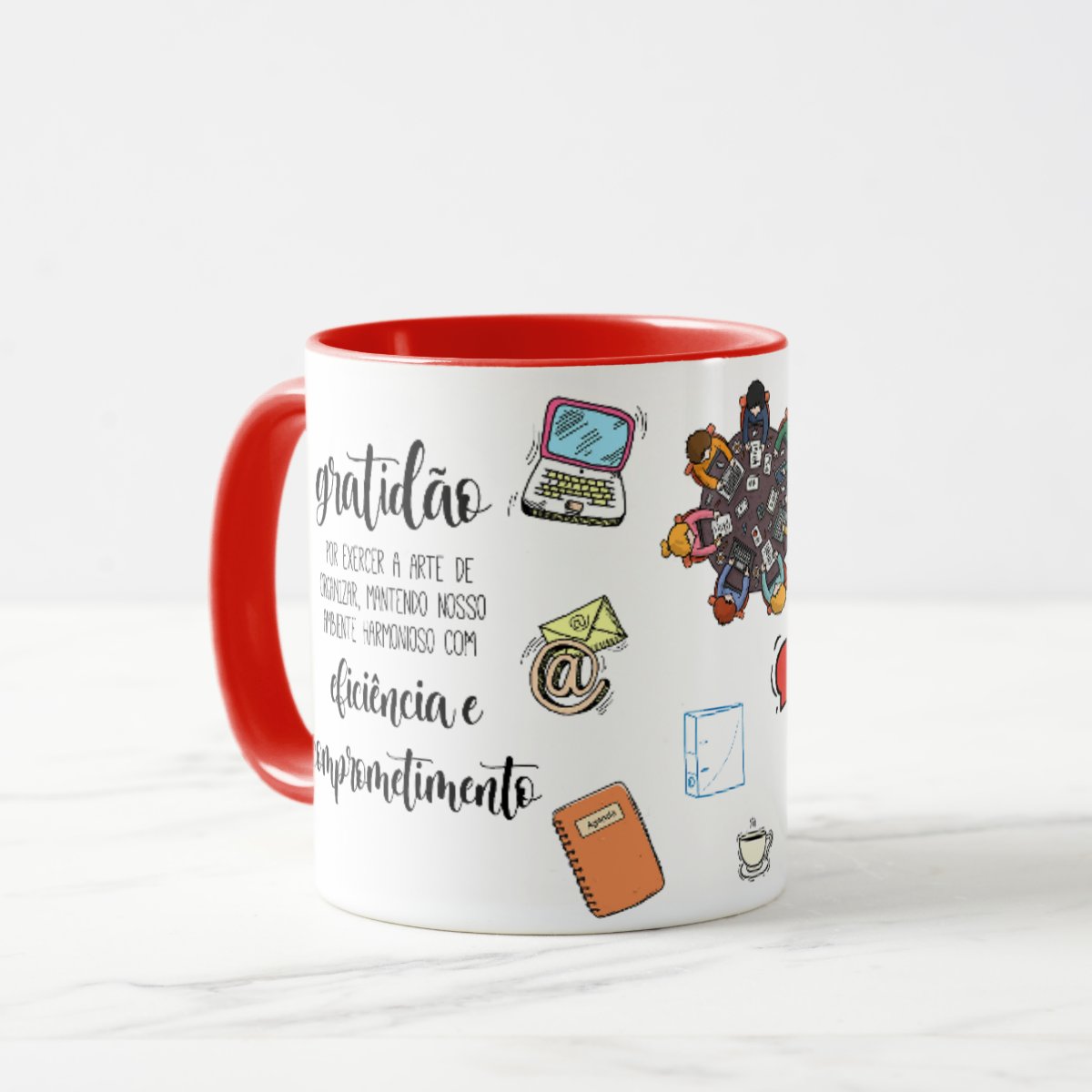 Caneca Profissão Escritório Presente Criativo de Secretária