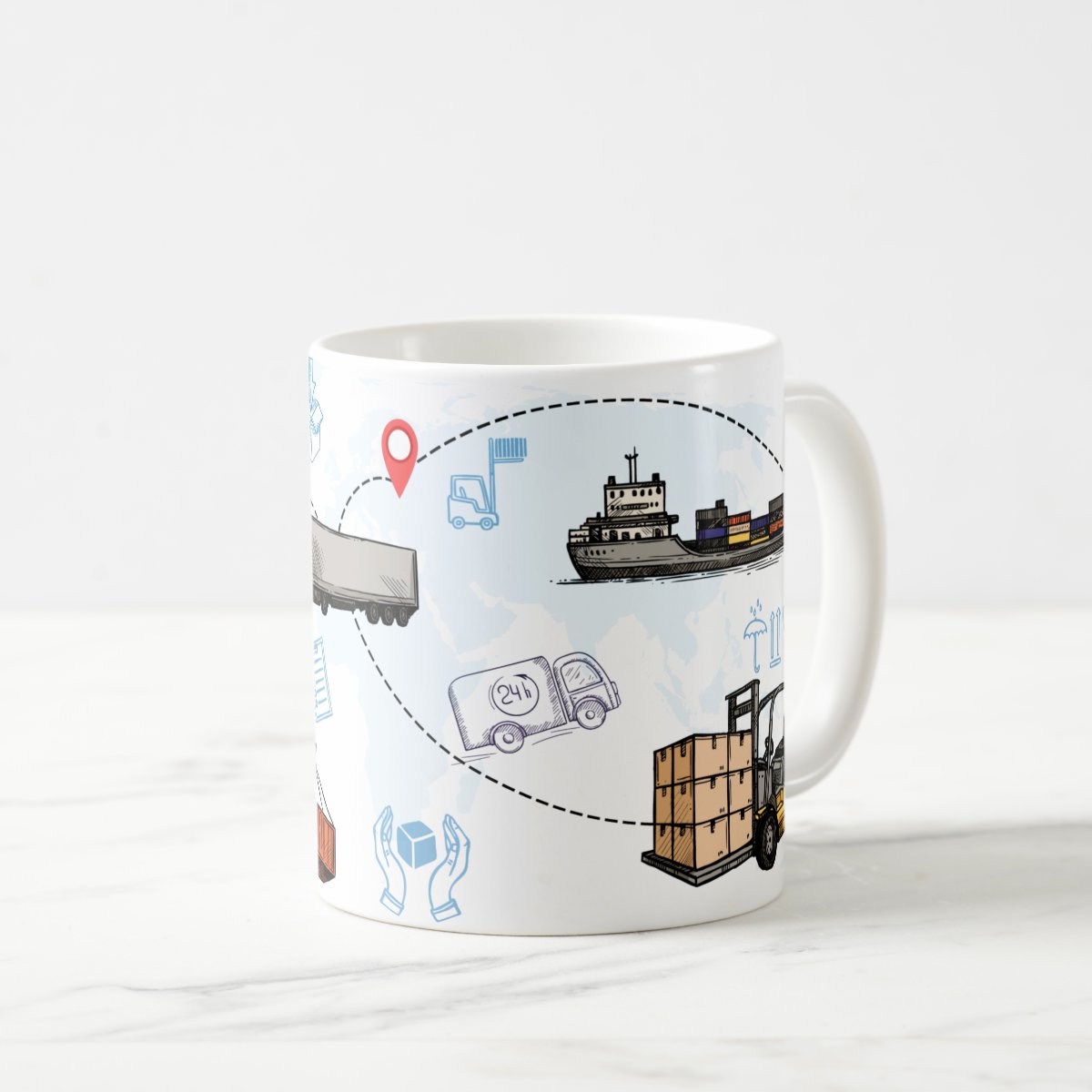Caneca Profissão Logística Presente Personalizada Com Avatar