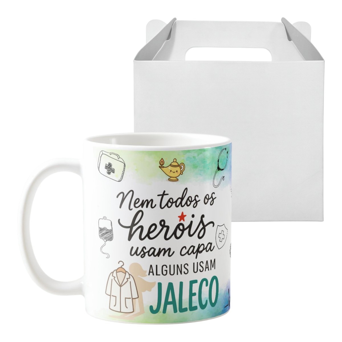 Caneca Personalizada Enfermagem Presente Heróis de Jaleco - Profissões (Enfermagem)