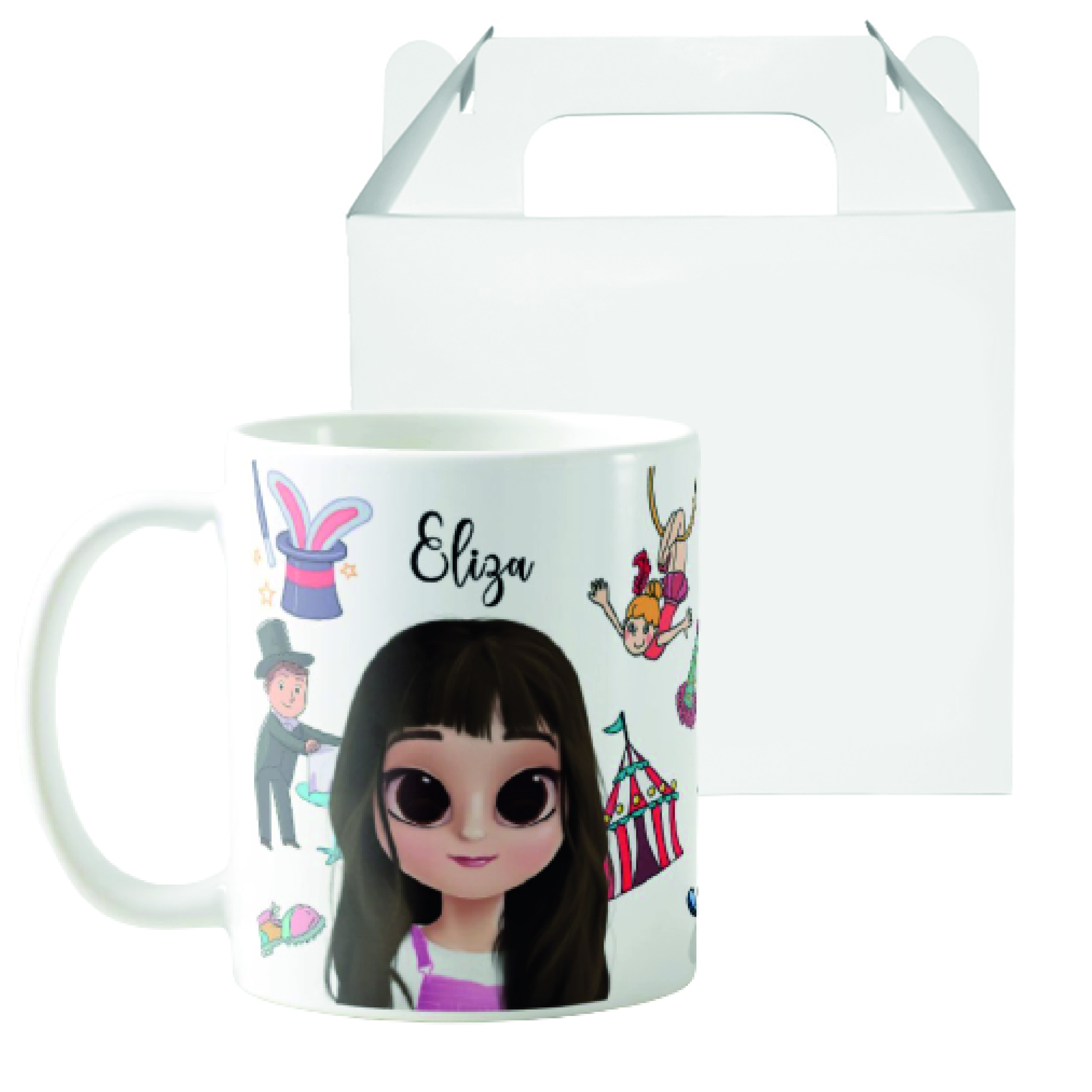 Caneca Personalizada com Nome e Avatar para Artista de Circo