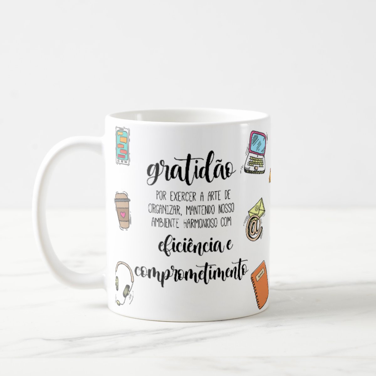 Caneca Profissão Escritório Presente Criativo de Secretária