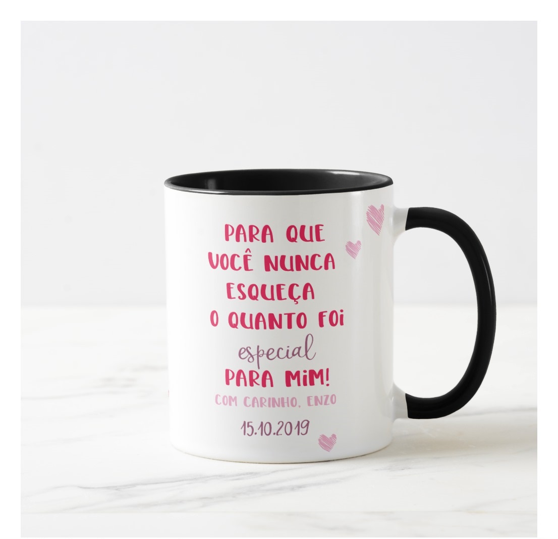 Caneca Personalizada Dia das Professoras com Nome e Mensagem