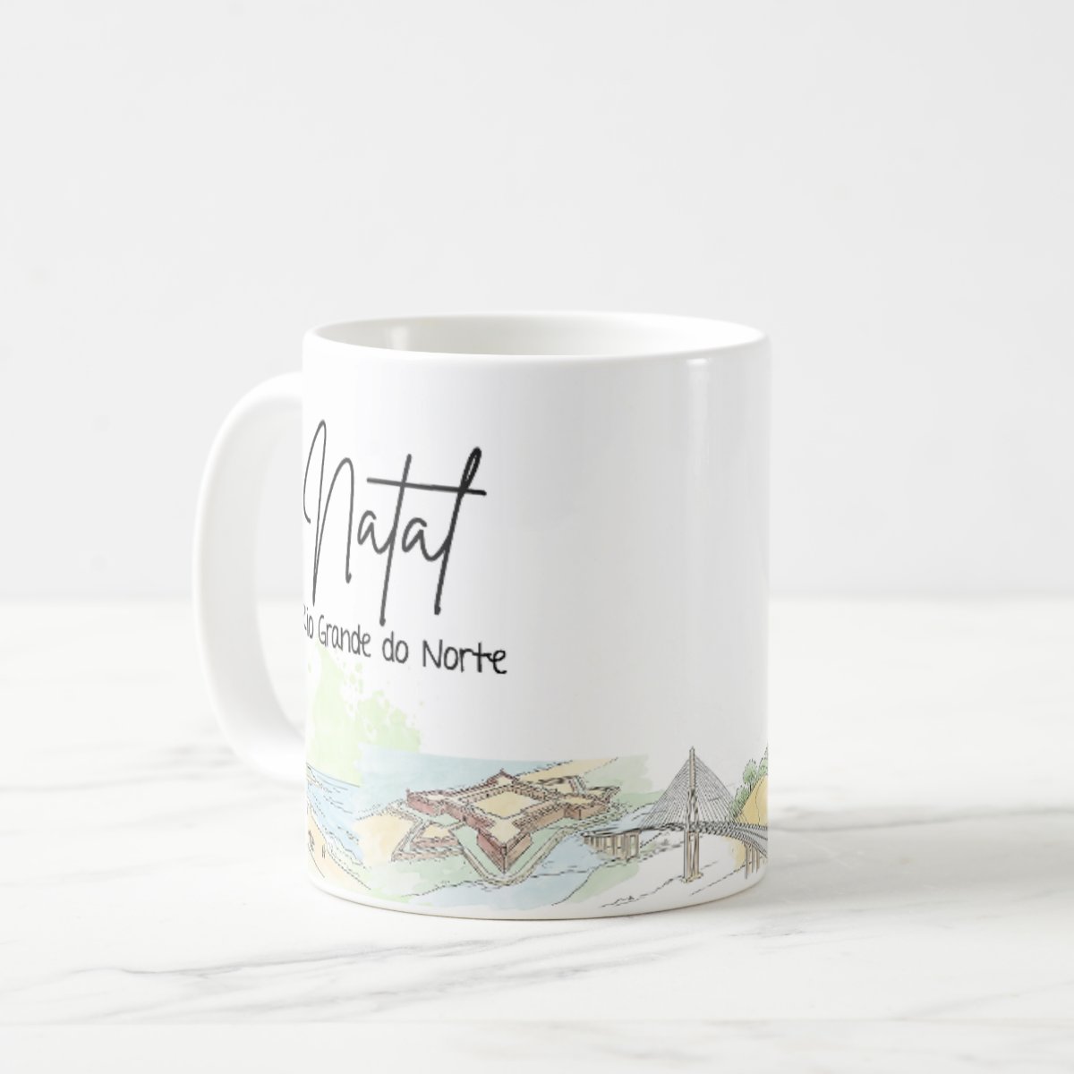 Caneca Personalizada Rio Grande do Norte Lembrança Cidade de Natal