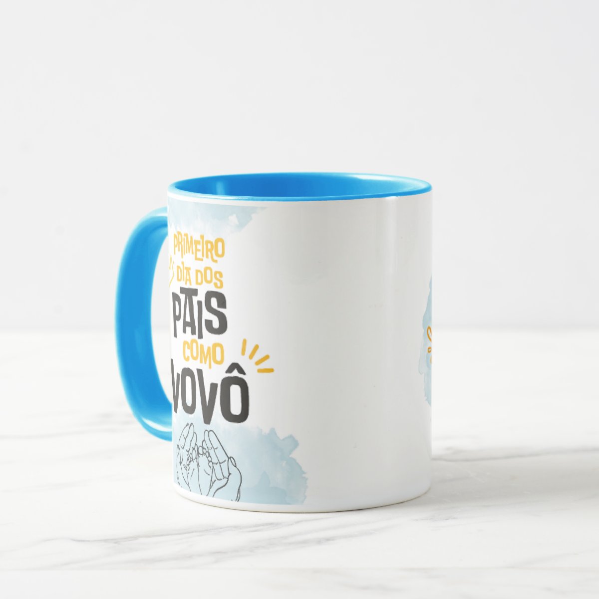 Caneca Personalizada Família Primeiro Dia dos Pais Como Vovô