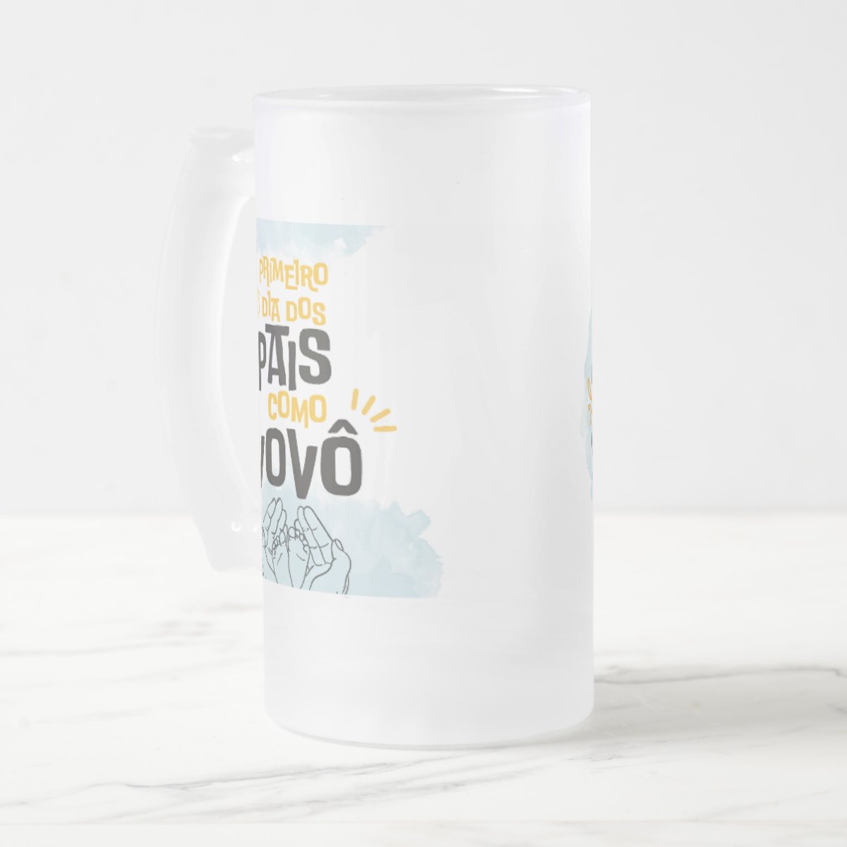 Copo de Cerveja Personalizado Primeiro Dia dos Pais Como Avô