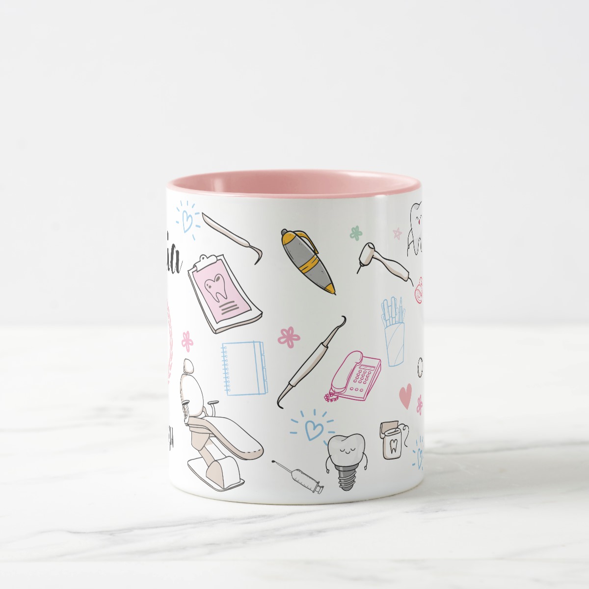 Caneca Odontologia Formatura de Dentista Nome Personalizado