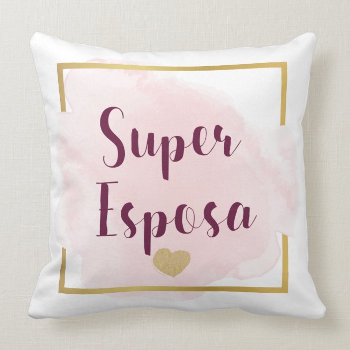 Almofada Decorativa Especial Personalizada para Super Esposa - Família (Casal)