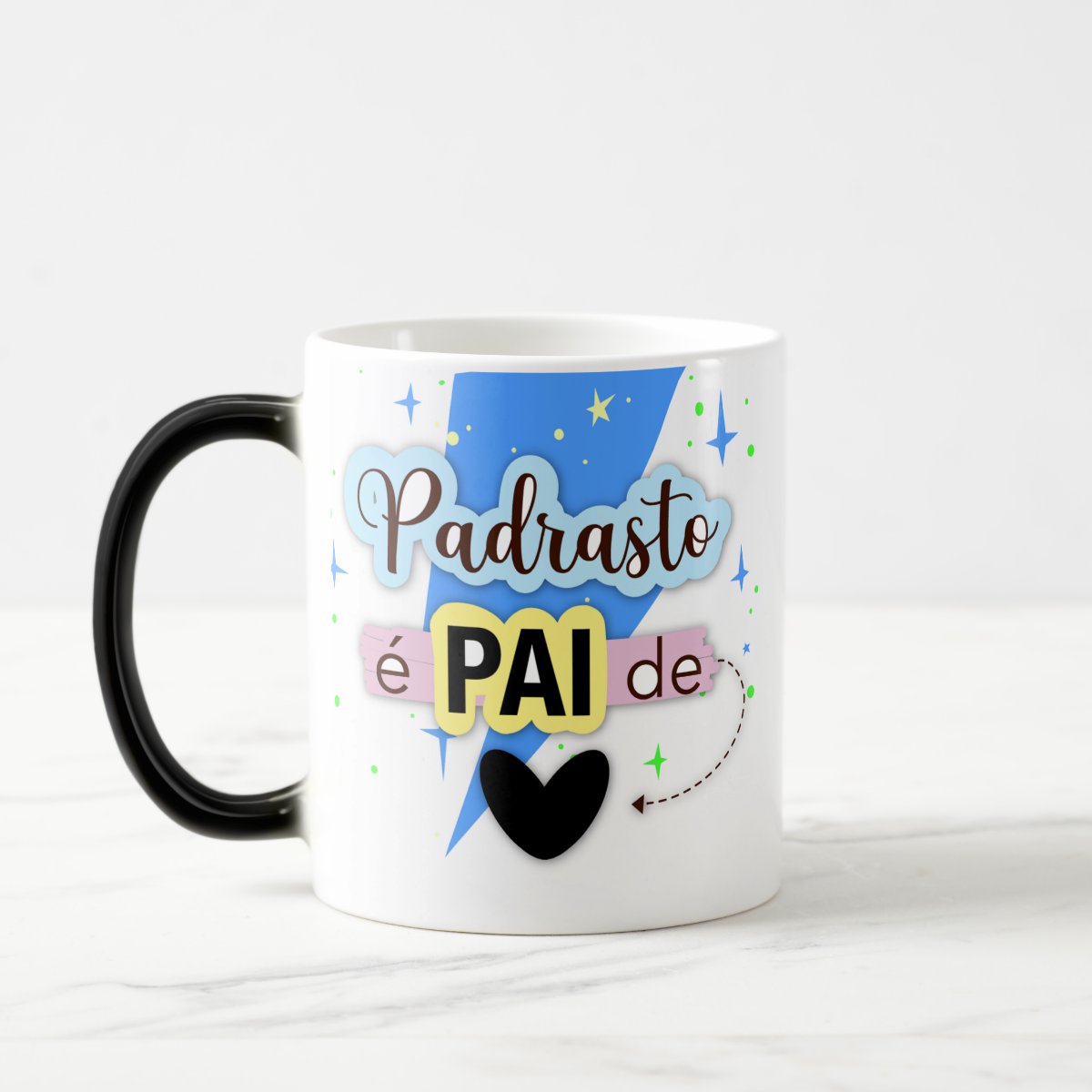Caneca Cerâmica Mágica Presente Criativo Padrasto Especial