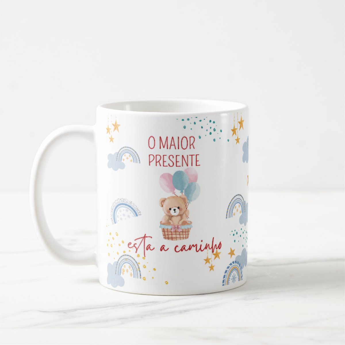 Caneca Personalizada Gravidez Surpresa Familia e Amigos - Anúncio de Gravidez (Família/Geral)