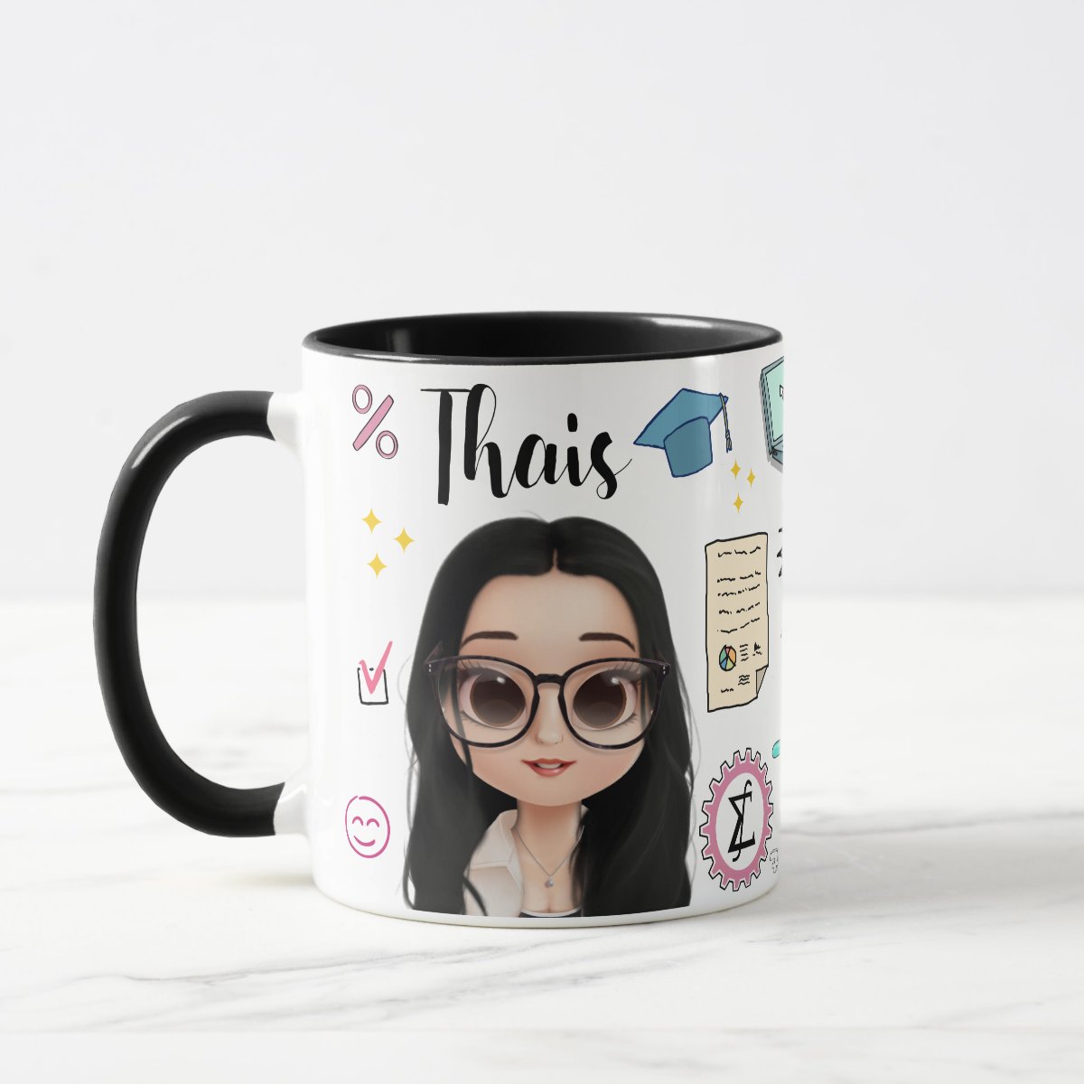 Caneca Presente Criativo Personalizado Estatística