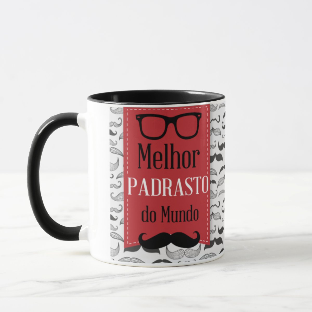 Caneca Presente Personalizado Com Frase Para Melhor Padrasto - Família (Padrasto)