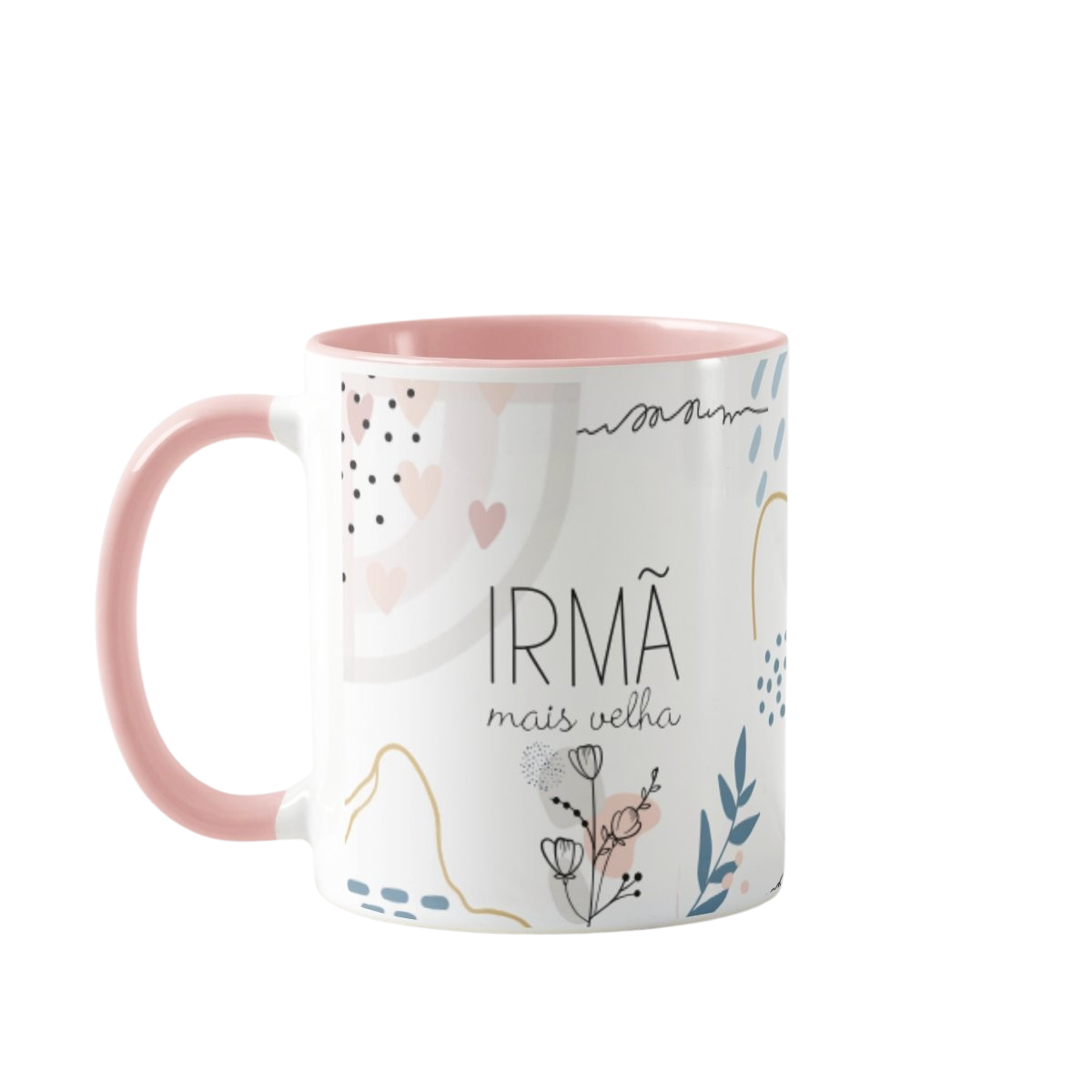 Caneca Feminina Minimalista Presente para Irmã Mais Velha - Família (Irmã(o))