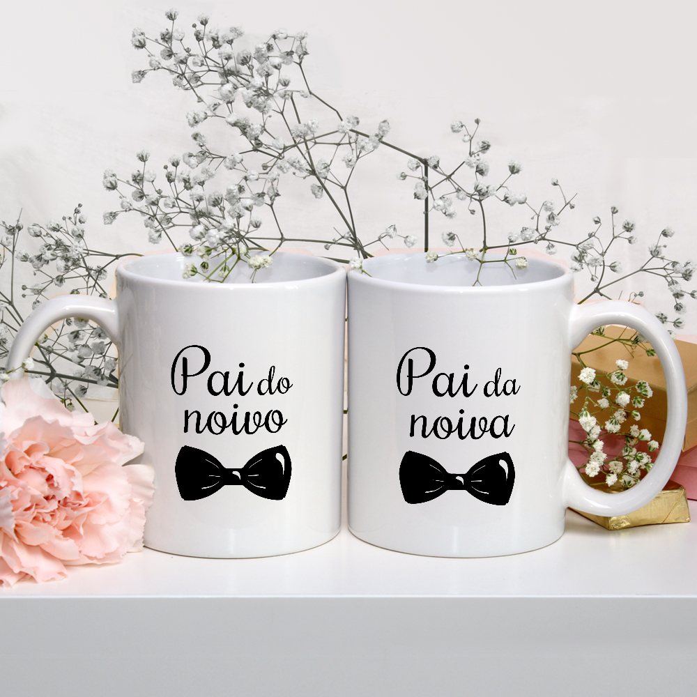  Conjunto 2 Canecas Personalizadas Para Pai Dos Noivos - Casamento (Noivos)
