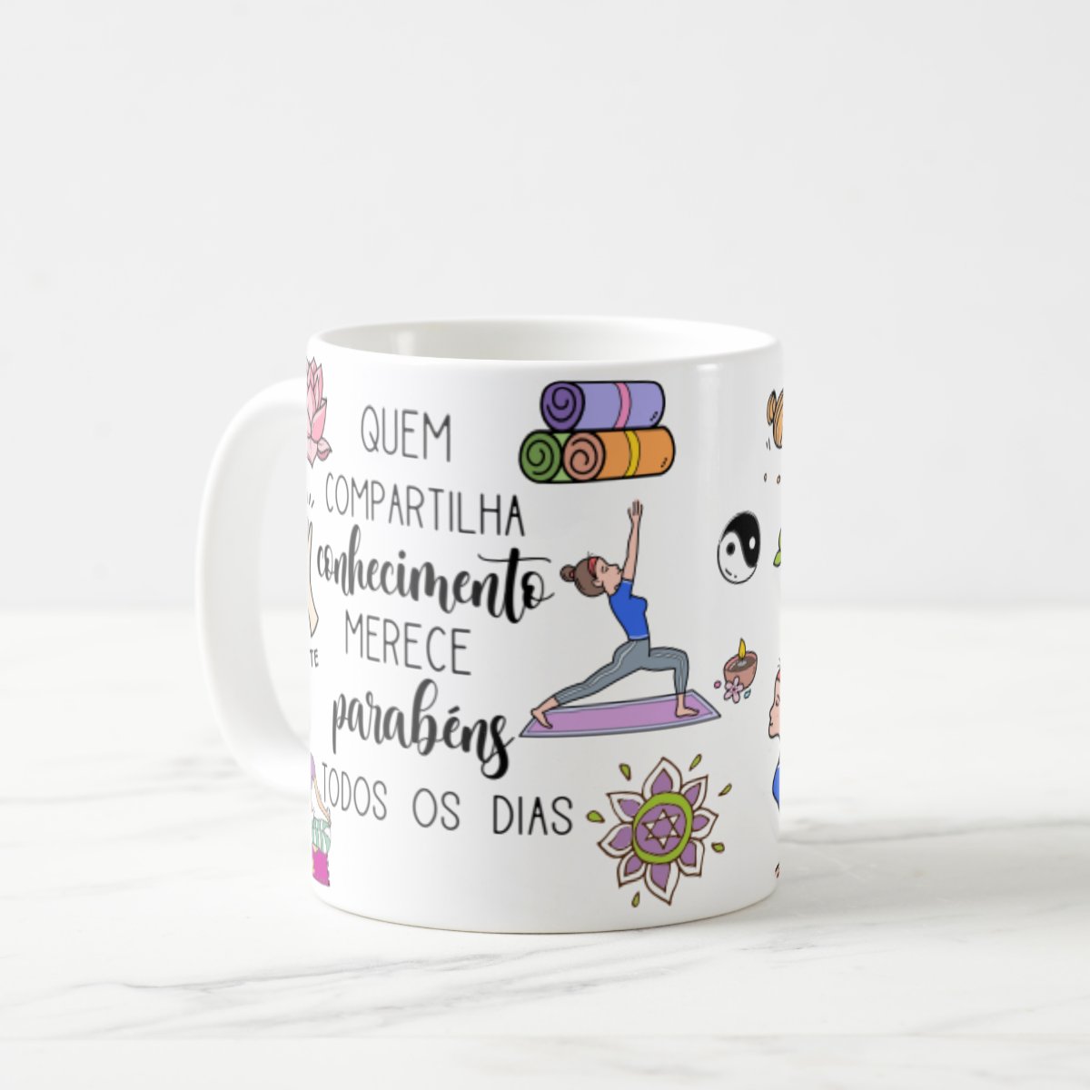 Caneca Professor Ioga Yoga Presente Pronta Entrega