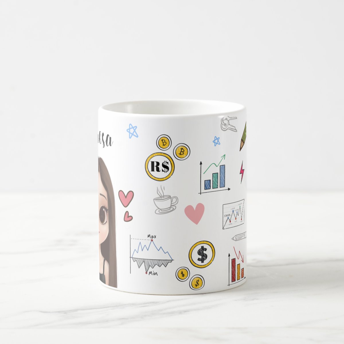 Caneca Personalizada Financeiro Presente Contas a Pagar