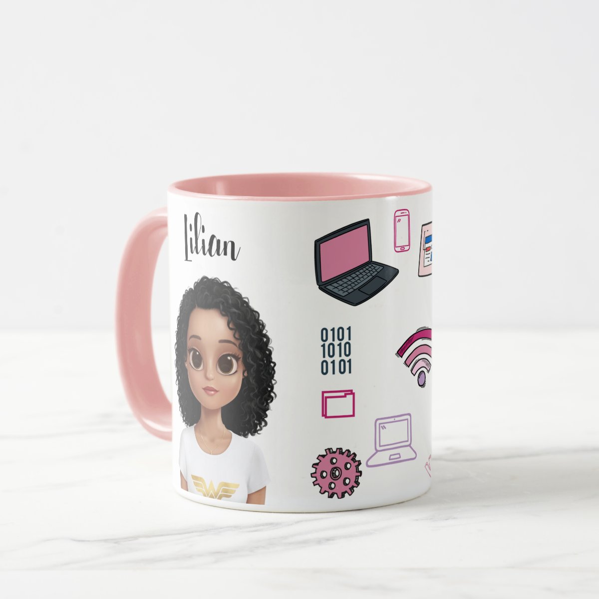 Caneca Feminina Presente Personalizado Profissão Ti
