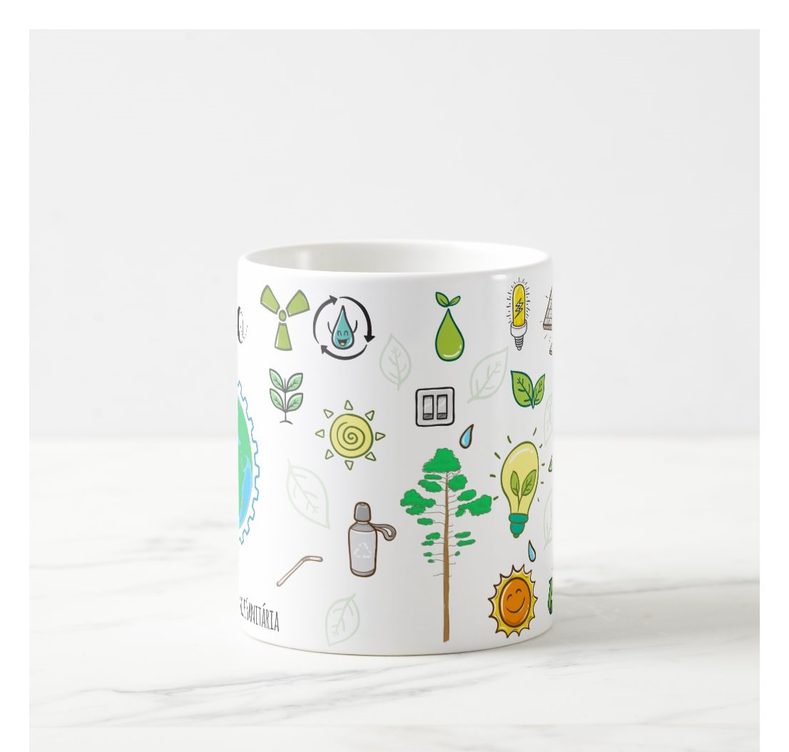 Caneca Divertida Engenharia Ambiental com Nome Personalizado