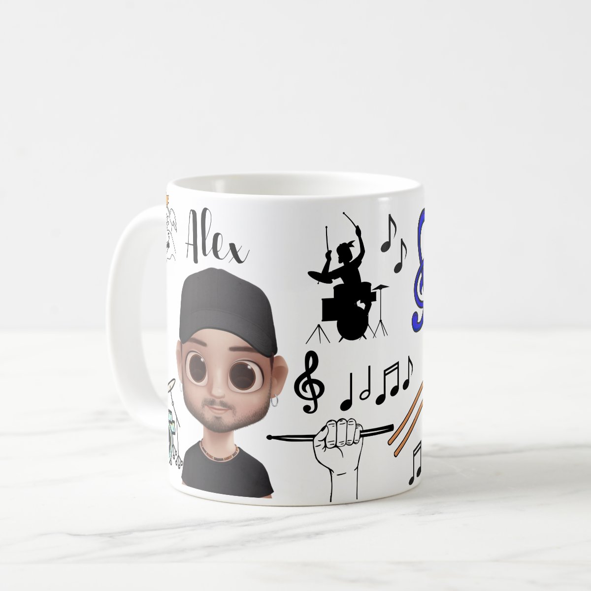 Caneca Personalizada Baterista – Presente Criativo para Músico