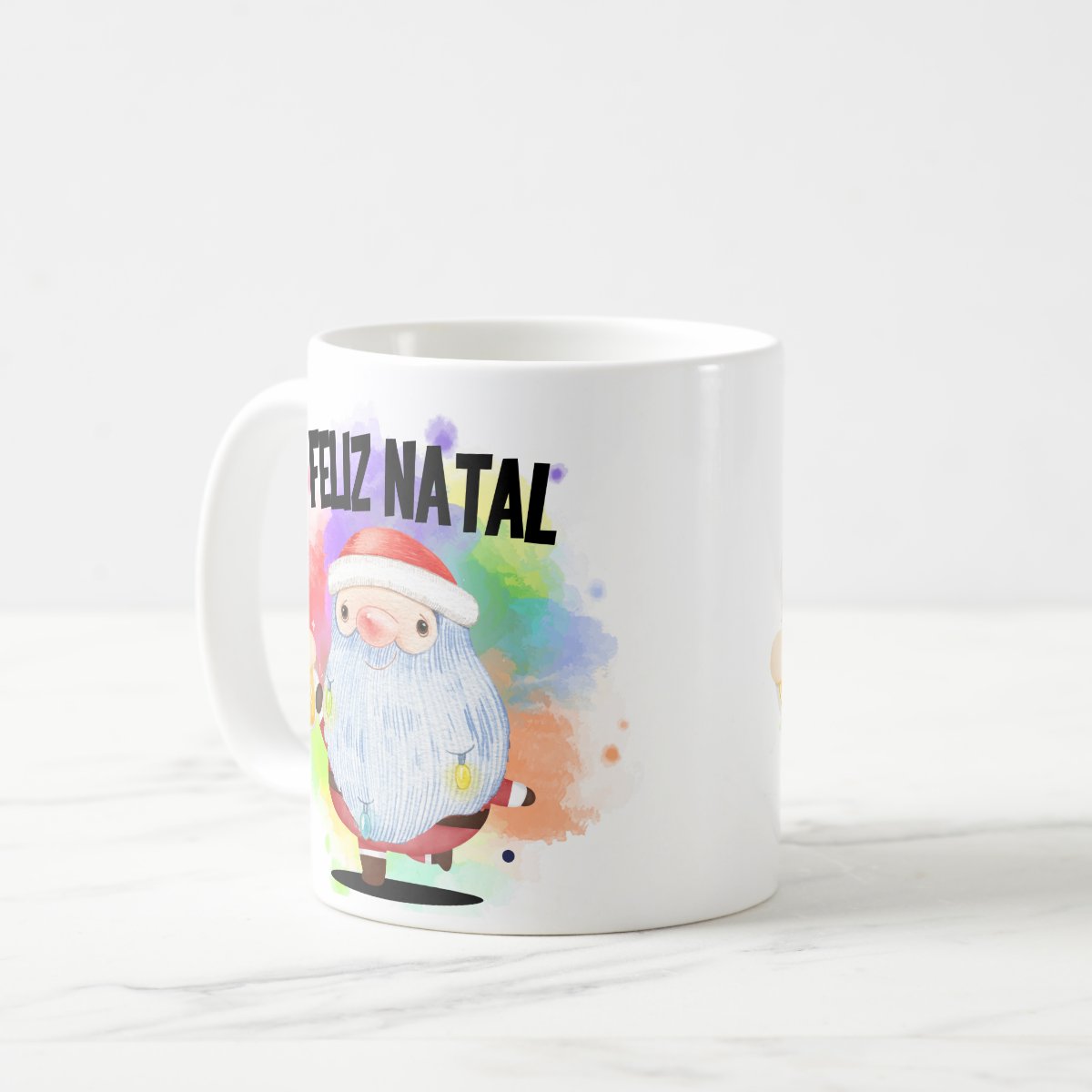 Caneca Personalizada Presente Papai Noel Feliz Natal