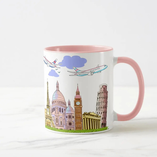 Caneca Personalizada Feminina Turismo Viajantes com o Avatar