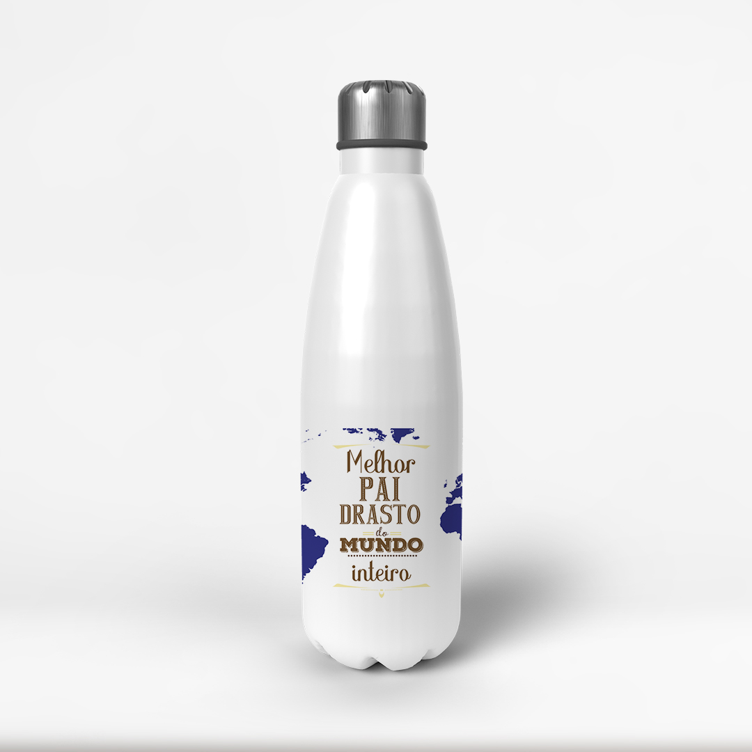 Conjunto Garrafa Térmica e Caneca Padrasto Personalizada