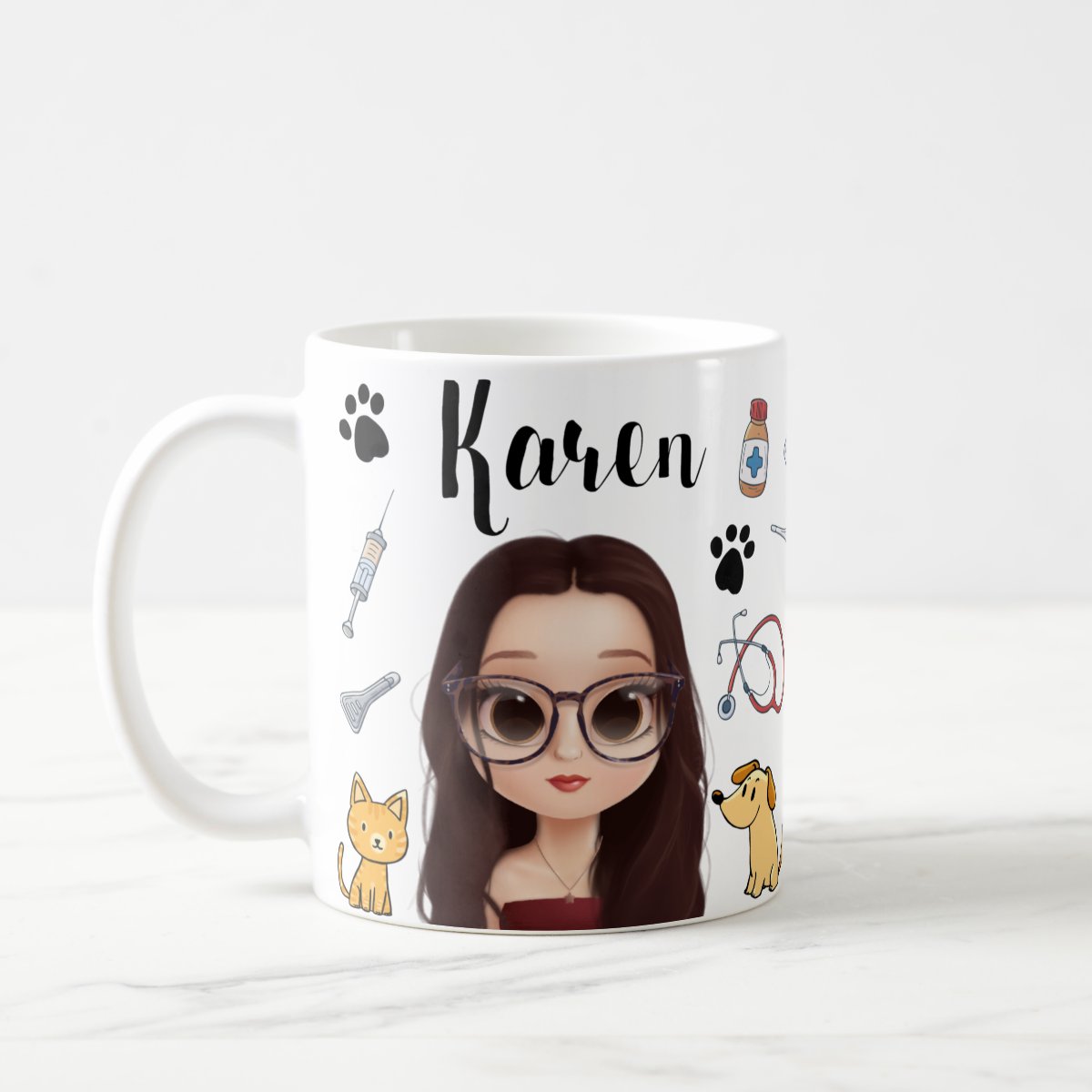 Caneca Personalizada para Profissionais Medicina Veterinária - Profissões (Medicina Veterinária)