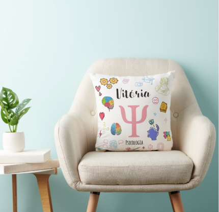 Almofada Decoração Consultório Psicologia Presente Psicológa