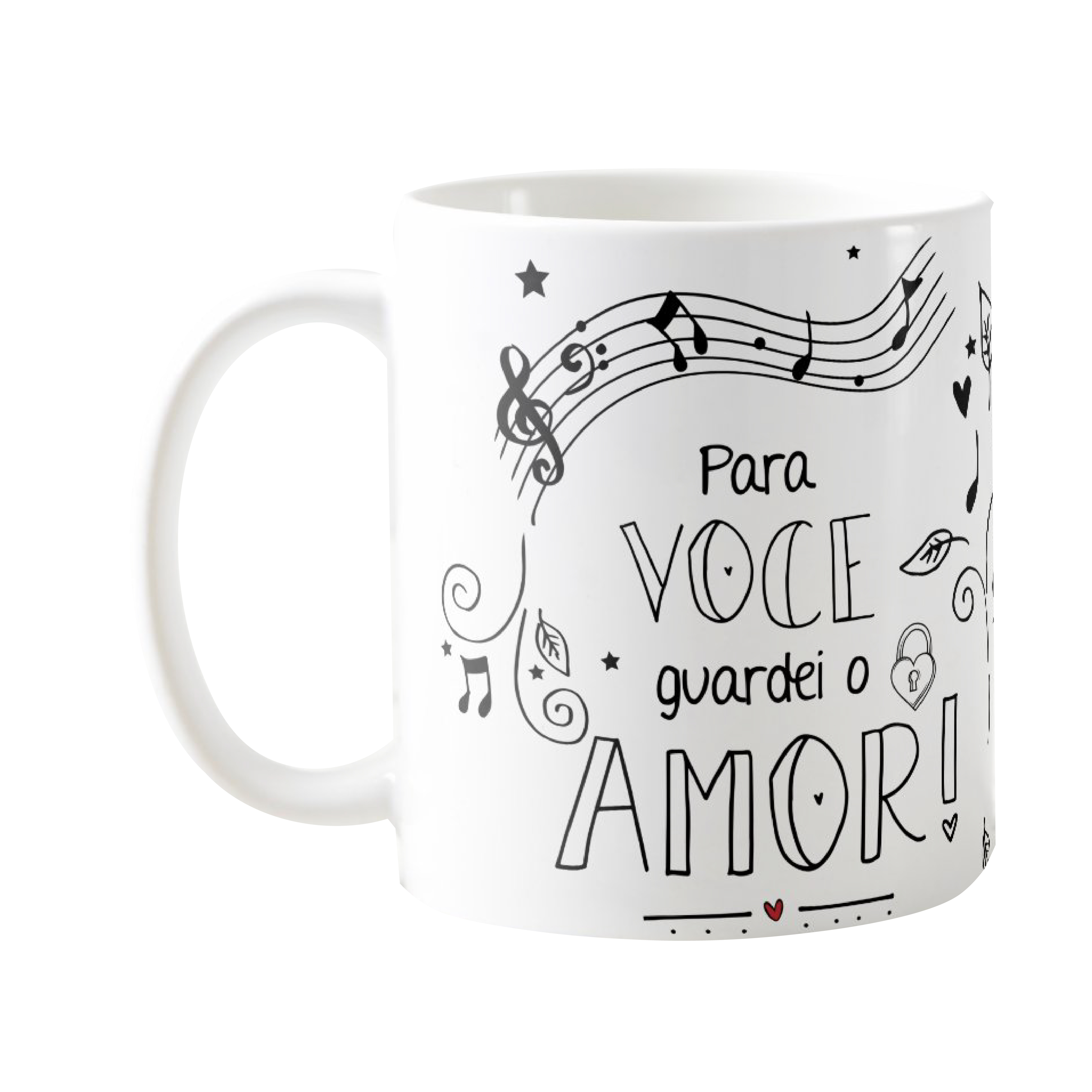 Caneca Personalizada com Foto Dia dos Namorados - Música