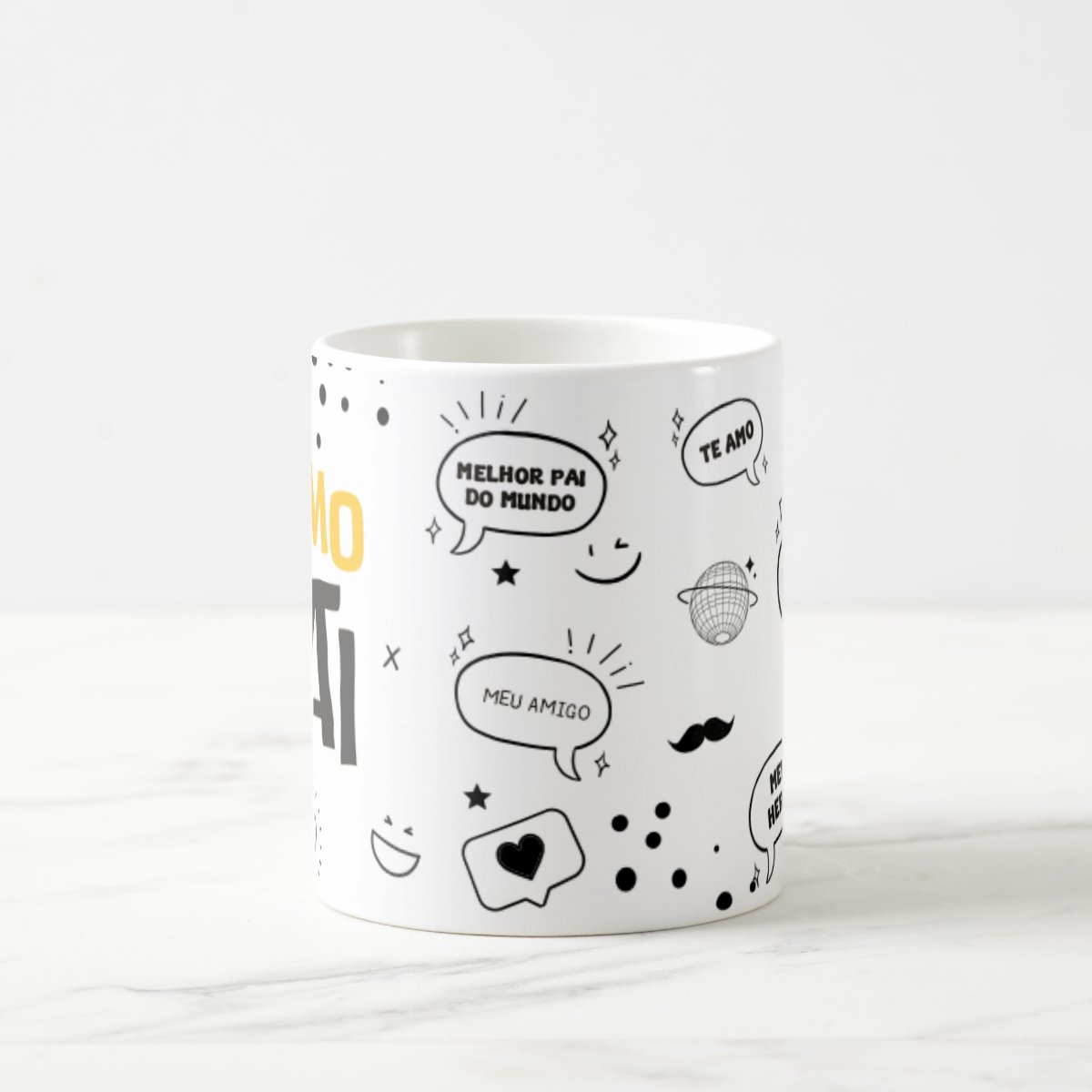 Caneca Mágica Criativa Presente Especial Te Amo Pai Papai