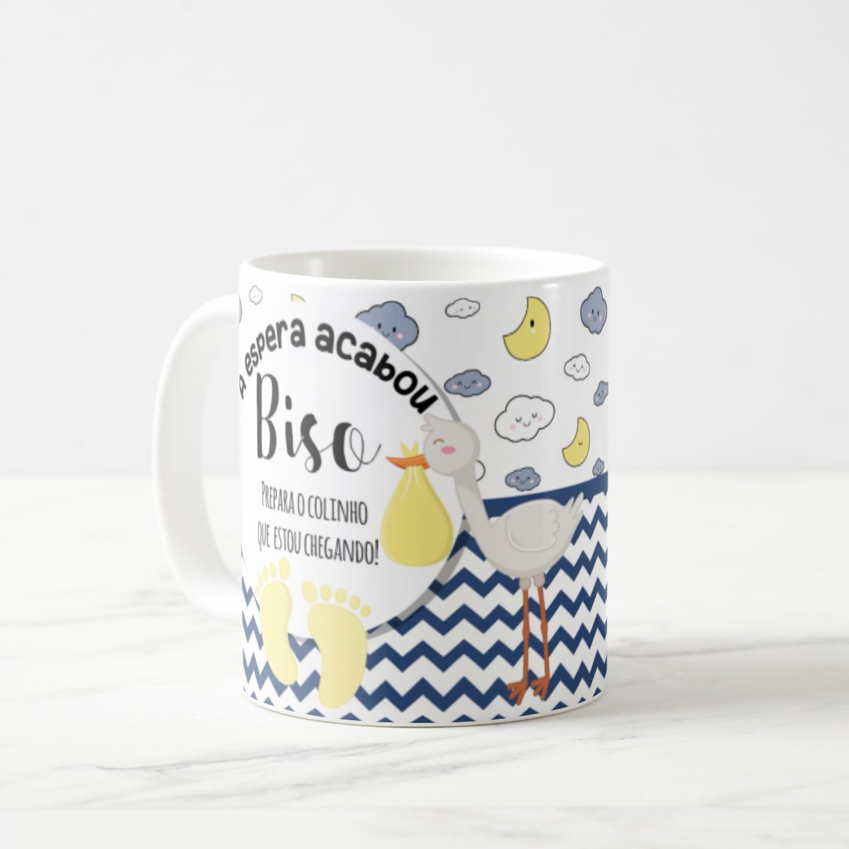 Caneca Gravidez Presente Bisavô Biso Prepara o Colinho