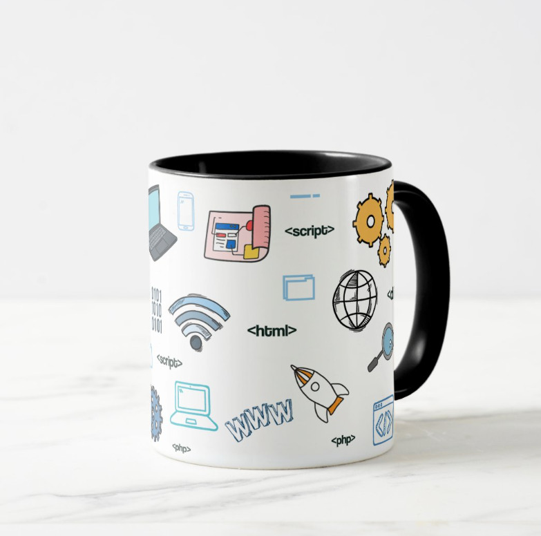 Caneca com Caricatura Presente Profissional de Tecnologia Ti