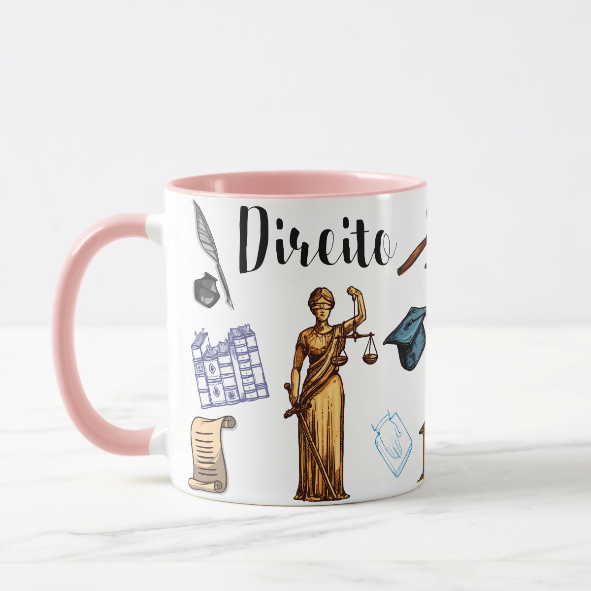 Caneca para Advogados Presente Criativo Formatura Direito - Profissões (Advogado(a))