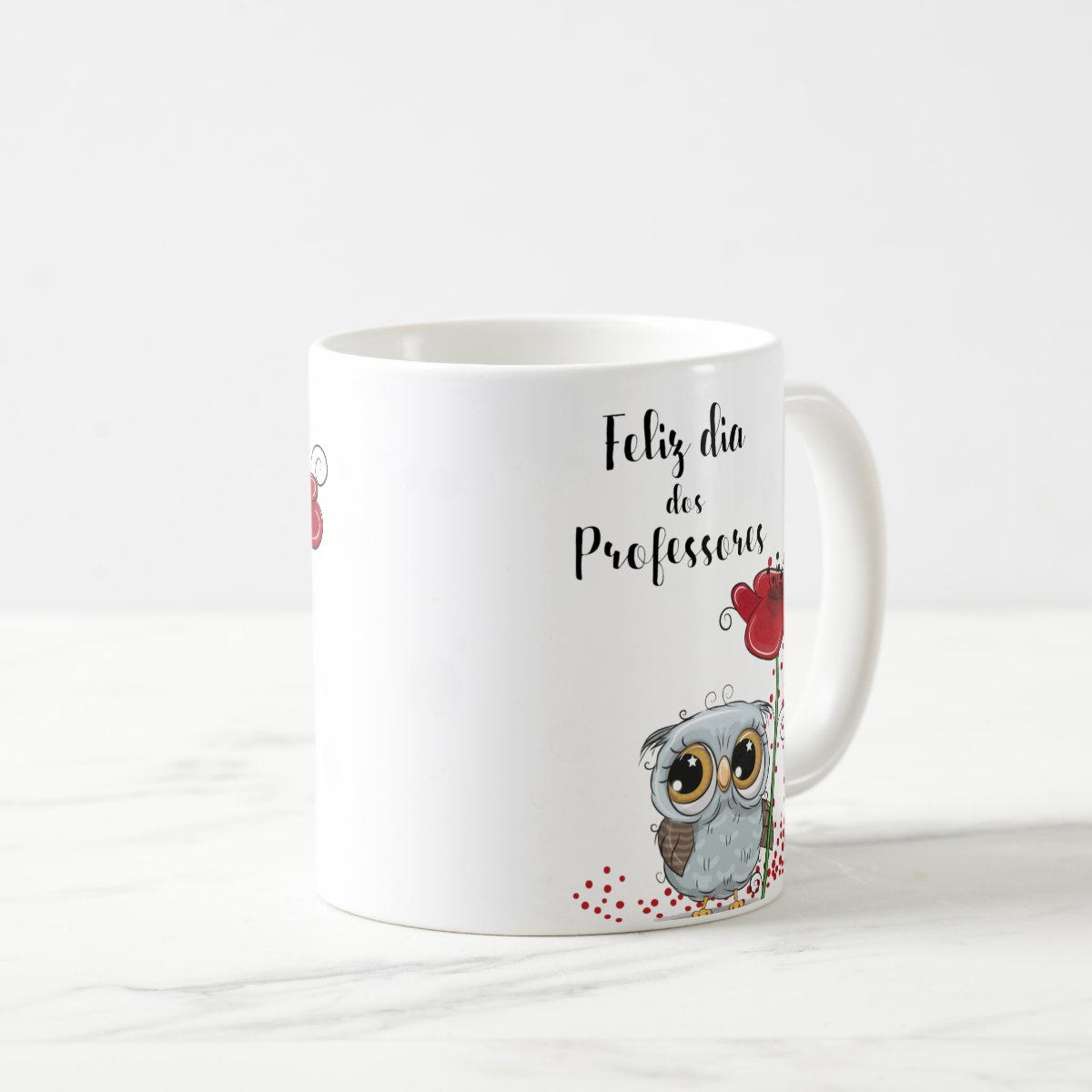 Caneca Personalizada Presente Dia dos Professores Coruja