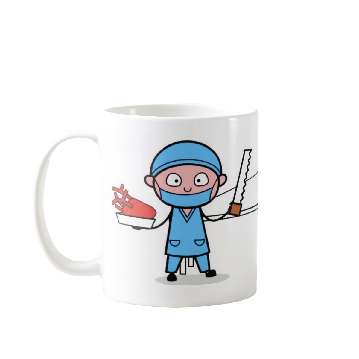 Caneca Personalizada para os Profissionais de Necropsia Azul - Profissões (Médico(a))