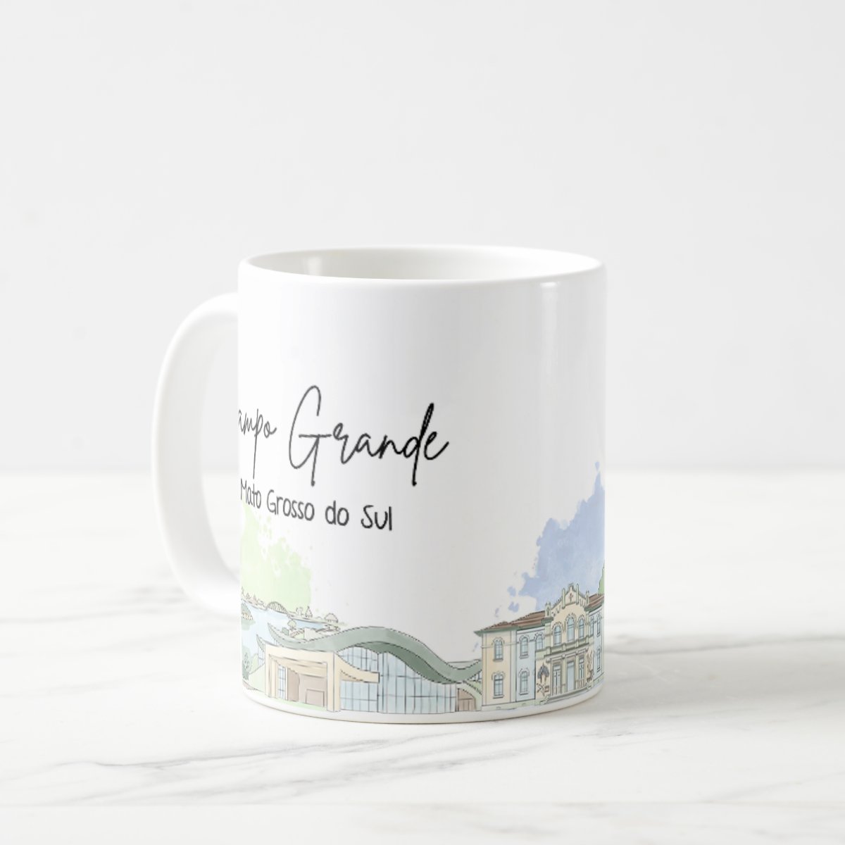 Caneca Personalizada Mato Grosso do Sul Lembrança Cidade Campo Grande