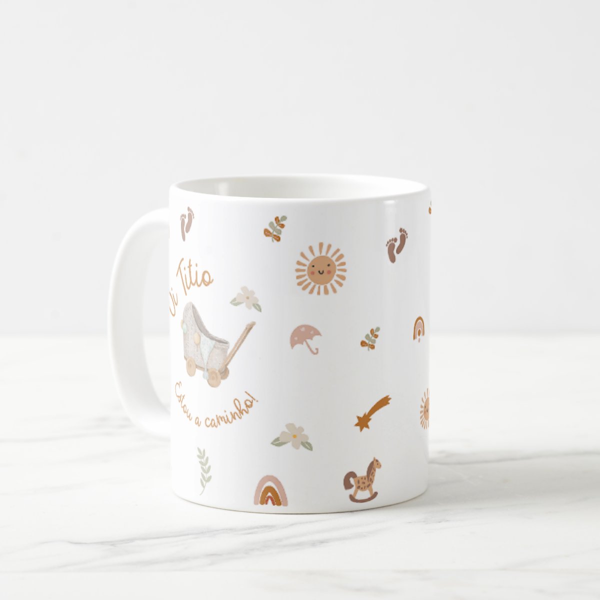 Caneca Presente Revelação Especial Oi Titio Estou a Caminho
