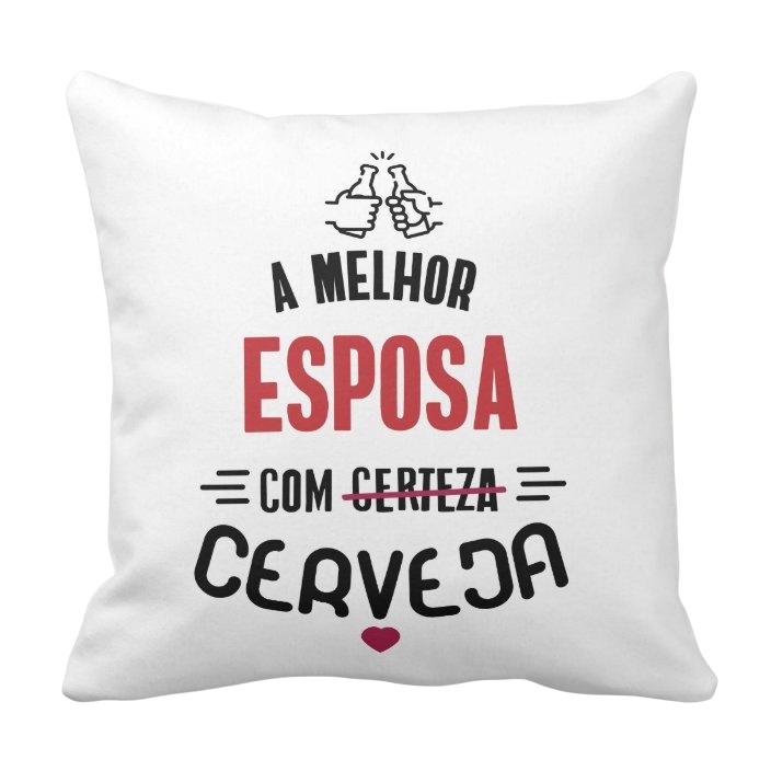  Almofada Esposa Presente Pronta Entrega - Outros (Casal)